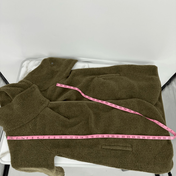 Craghoppers Womens Chunky Cardigan Coat Size M Wool Blend Lagenlook Green Cabin - Picture 7 of 14